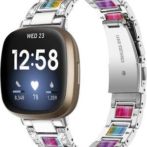 Rainbow Marble Fitbit Versa 3/ Sense Replacement Band